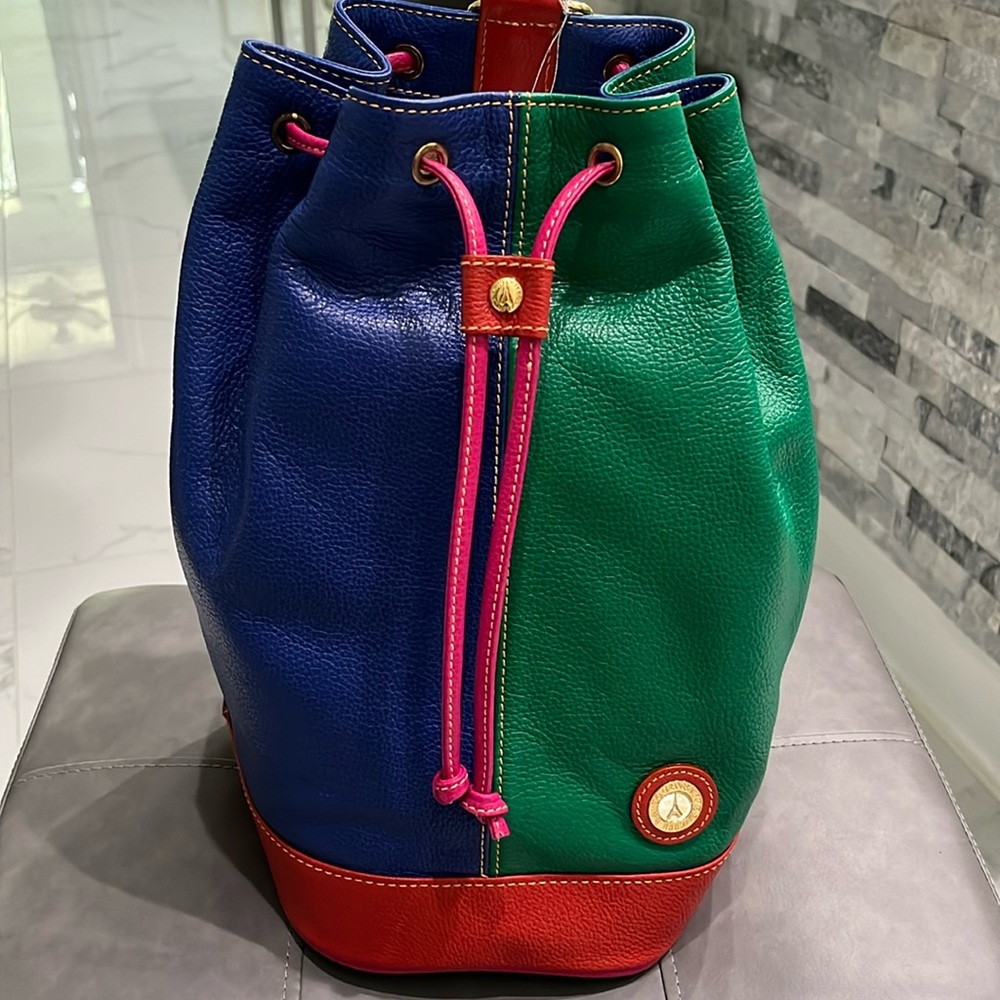 ❤️LA TOUR EIFFEL RED BLUE GREEN DRAWSTRING BUCKET BACKPACK BAG PURSE